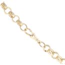 9ct Yellow Gold Patterned and Plain Belcher Chain 20"