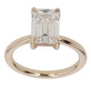 9ct Yellow Gold 3.23ct Emerald Cut Lab Grown Diamond Solitaire Ring