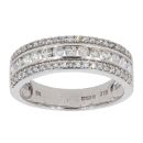 9ct White Gold Diamond 3 Row Eternity Ring by Anya Belle