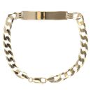 9ct Yellow Gold ID Curb Bracelet 8.5"