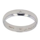 9ct White Gold 0.02ct Diamond Wedding Band 4mm