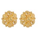 22ct Yellow Gold Floral Stud Earrings