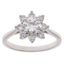 18ct White Gold 1.30ct Brilliant Cut Diamond Cluster Ring
