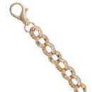 9ct Yellow Gold Cubic Zirconia Belcher Bracelet 8.5"