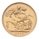 1895 Victoria Old Head UK Full Sovereign Coin