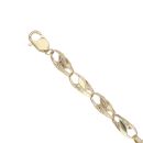 9ct Yellow Gold Patterned Tulip Bracelet 8.5"