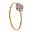 22ct Yellow and White Gold Cubic Zirconia Cluster Ring