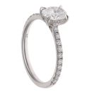 Platinum 1.50ct Oval and Brilliant Cut Lab Grown Diamond Solitaire Ring