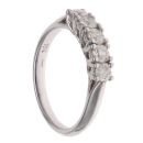 18ct White Gold 0.65ct Brilliant Cut Diamond Five Stone Ring