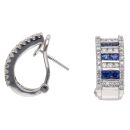 14ct White Gold 0.60ct Diamond And Sapphire Earrings