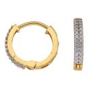22ct Yellow Gold Cubic Zirconia Huggies Hoop Earrings