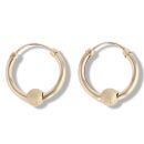 9ct Yellow Gold Glitter Hoop Earrings