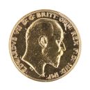 1908 Edward VII Large Head UK Half Sovereign Coin