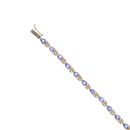 9ct Yellow Gold Tanzanite Bracelet 7"