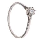 9ct White Gold 0.05ct Brilliant Cut Diamond Solitaire Ring