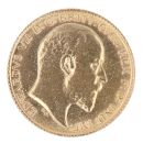 1905 Edward VII Large Head UK Half Sovereign Coin