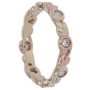 9ct Yellow and Rose Gold 0.25ct Diamond Tree Of Life Clogau Ring