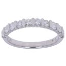 Platinum 0.70ct Brilliant Cut Diamond Half Eternity Ring