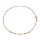 9ct Yellow Gold Cubic Zirconia Three Stone Infinity Hinged Bangle