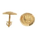 22ct Yellow Gold Khanda Stud Earrings