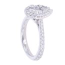 Platinum 1.00ct Diamond Cluster Ring