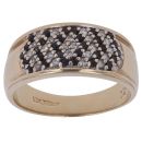 9ct Yellow Gold 0.20ct Diamond and Sapphire Fancy Ring