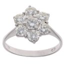 18ct White Gold 1.50ct Brilliant Cut Diamond Cluster Ring