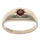 9ct Yellow Gold Garnet Signet Ring