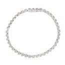 14ct White Gold 4.00ct Diamond Tennis Bracelet 7"