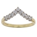 18ct Yellow Gold 0.41ct Brilliant Cut Diamond Wishbone Ring