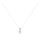 18ct White Gold 0.75ct Diamond Pendant And Chain 18"
