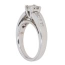 14ct White Gold 0.65ct Princess Cut Diamond Cluster Ring