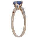 9ct Yellow Gold 0.10ct Diamond and Kyanite Ring