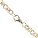 9ct Yellow Gold Patterned and Plain Belcher Chain 24"