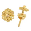 22ct Yellow Gold Granulation Stud Earrings