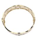 14ct Yellow and White Gold Patterned Greek Key Bangle
