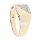 9ct Yellow Gold 0.10ct Diamond Signet Ring