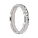 18ct White Gold 1.00ct Brilliant Cut Diamond Half Eternity Ring