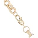 9ct Yellow Gold Patterned and Plain Belcher Chain 26"