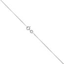 9ct White Gold Blue Gemstone Solitaire Pendant and Chain 16"