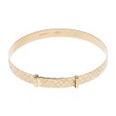 9ct Yellow Gold Children's Expanding Patterned Bangle