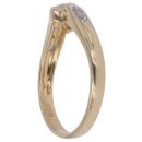 18ct Yellow Gold 0.22ct Brilliant Cut Diamond Twist Trilogy Ring