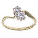 18ct Yellow Gold 0.50ct Brilliant Cut Diamond Two Stone Ring
