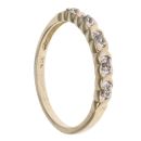 9ct Yellow Gold 0.05ct Diamond Half Eternity Ring