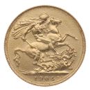 1904 Edward VII Large Head UK Full Sovereign Coin
