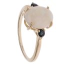 9ct Yellow Gold Sapphire and Opal Ring