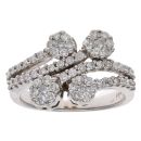 18ct White Gold 0.80ct Brilliant Cut Diamond Cluster Ring