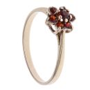 9ct Yellow Gold Garnet Cluster Ring