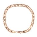 14ct Yellow Gold Double Curb Bracelet 7"