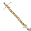 18ct Yellow Gold 0.05ct Diamond and Multi Gemstone Bracelet 6.5"